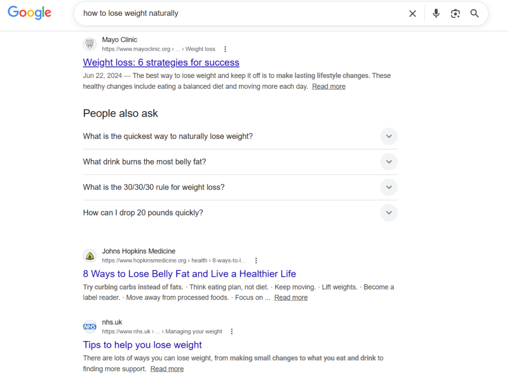 How User Intent Impacts Seo | Sma Marketing Informational Intent Screenshot
