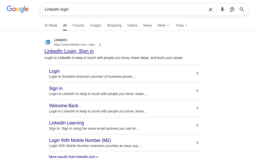 How User Intent Impacts Seo | Sma Marketing Navigational Intent Screenshot