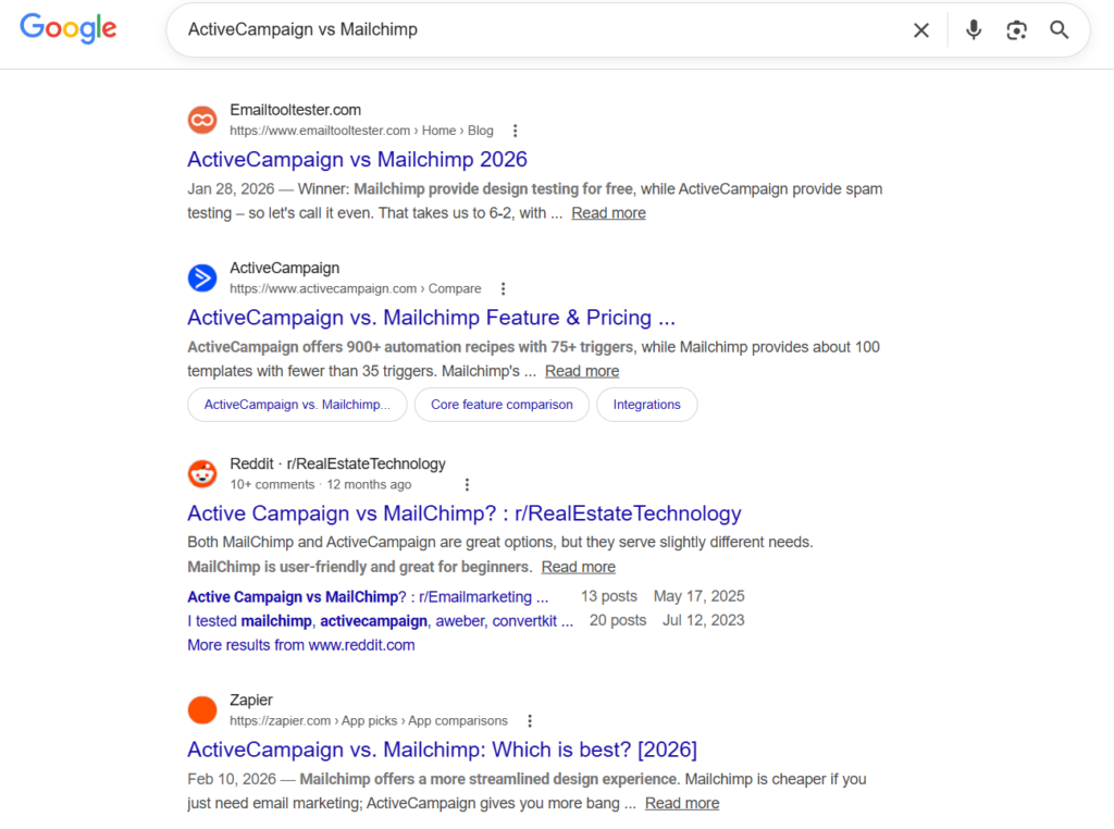 How User Intent Impacts Seo | Sma Marketing Commercial Intent Screenshot