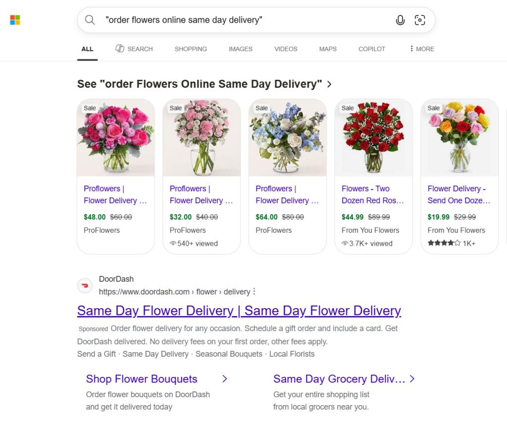 How User Intent Impacts Seo | Sma Marketing Transactional Intent Screenshot